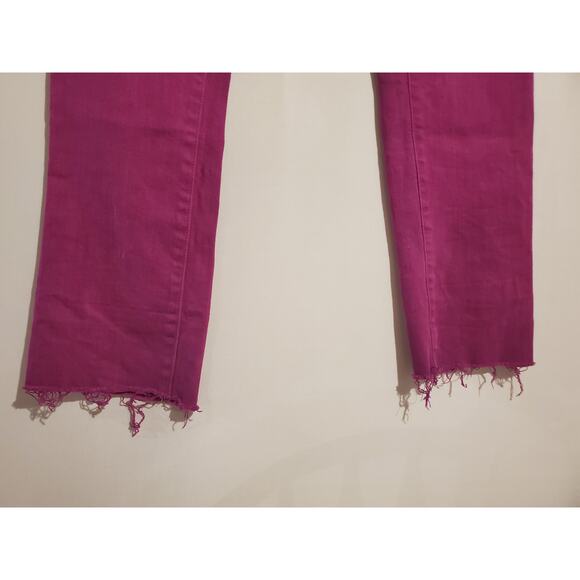Lilly Pulitzer Worth Straight Raw Hem Jeans Womens Size 4 Fuschia Pink Cotton - Picture 5 of 12